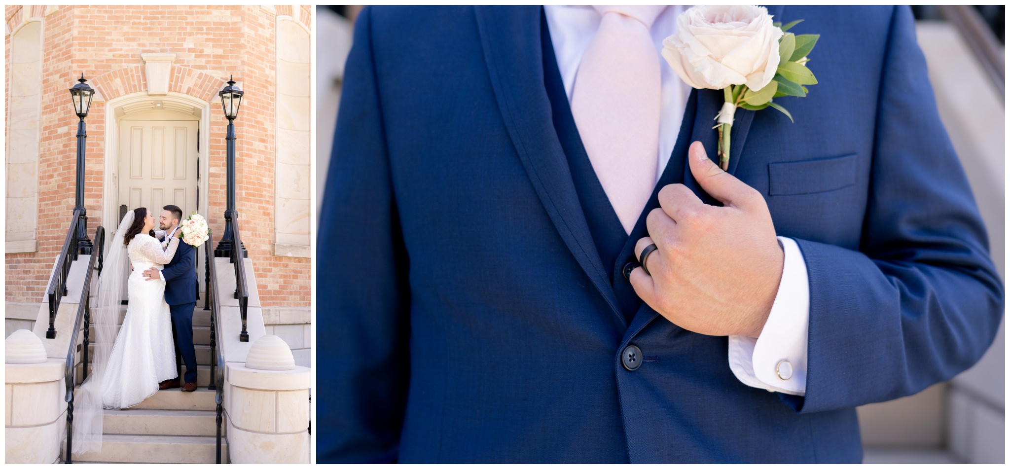 Groom detail pictures at the provo city center temple in provo utah