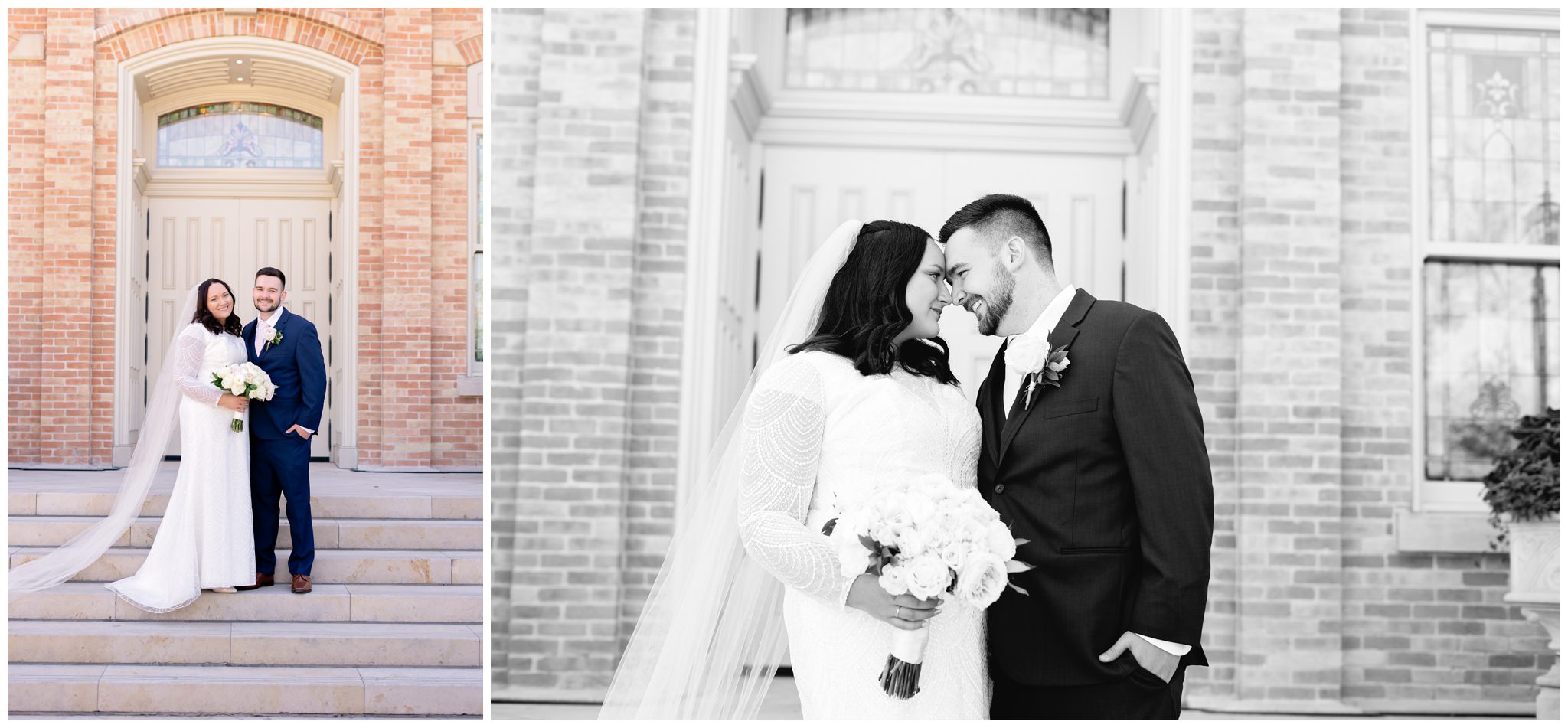 Utah Valley Bride and Groom at the Provo City Center Temple 