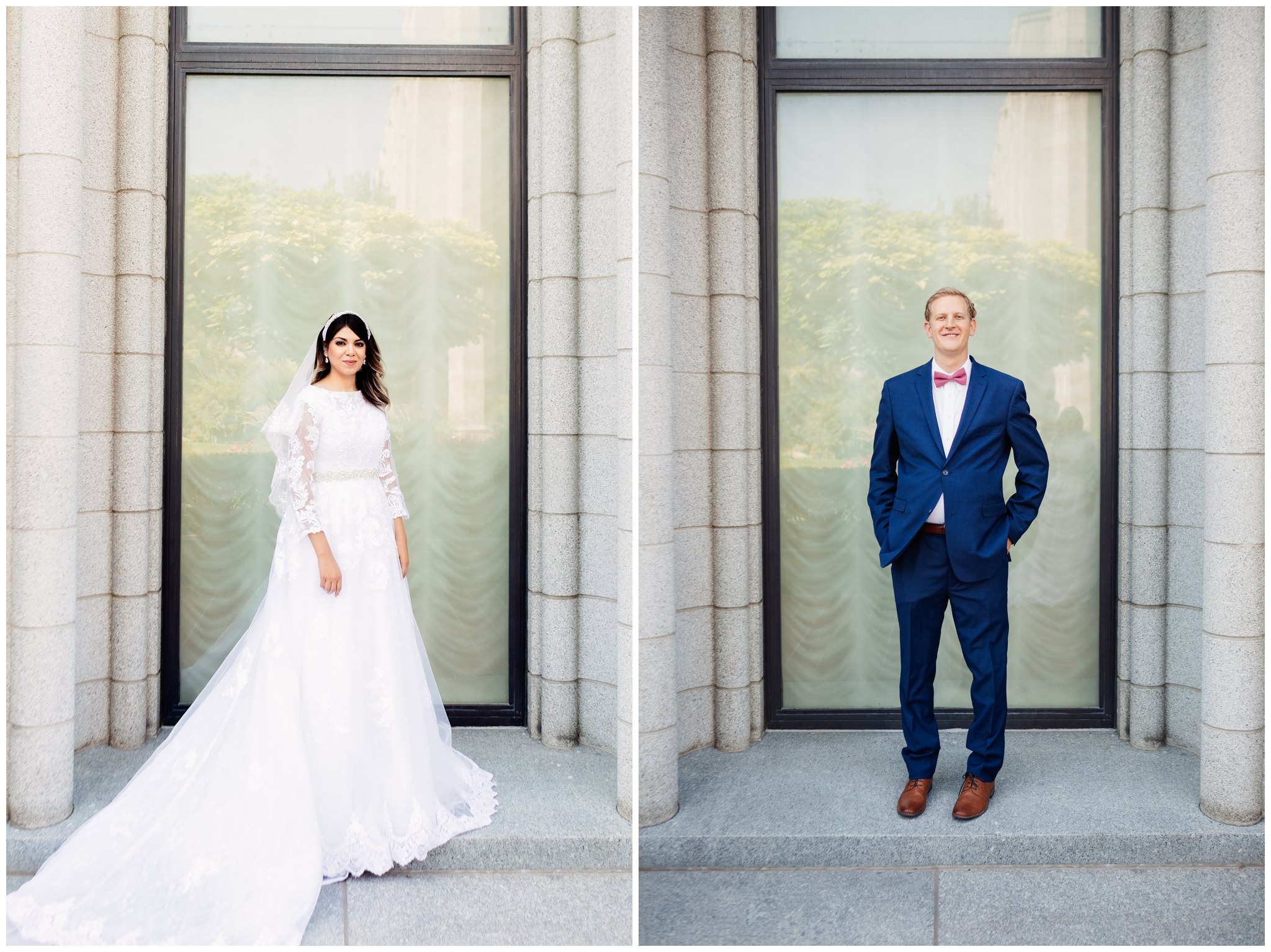 SLC Temple Bride and Groom Portraits