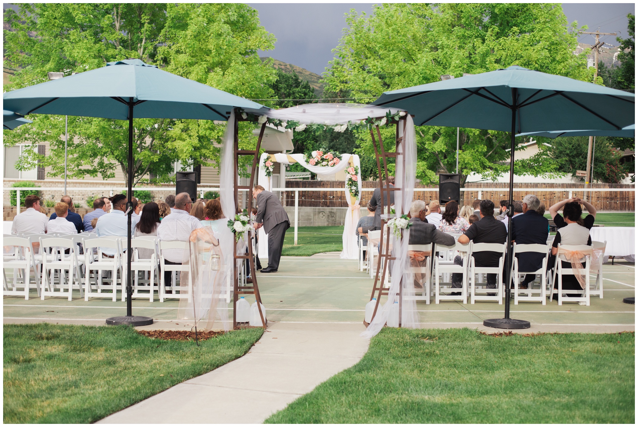 Ceremony in the rain