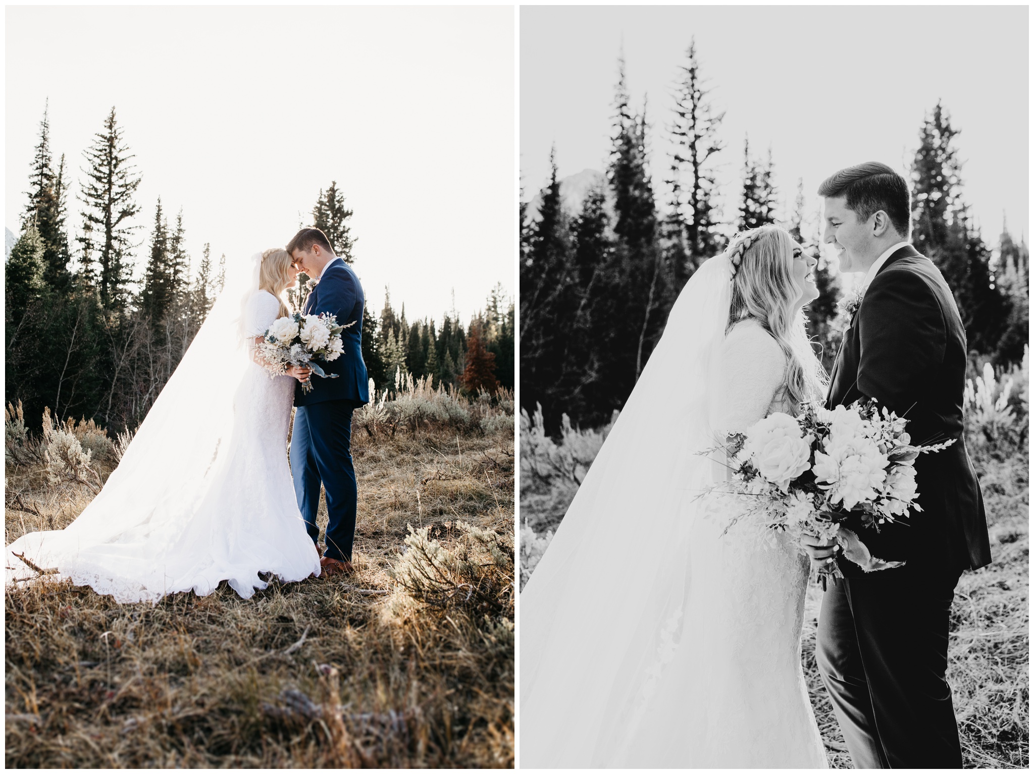 Mountain bridal portraits