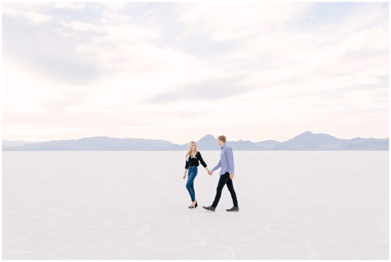 Bonneville Salt Flats | Sunset Engagements