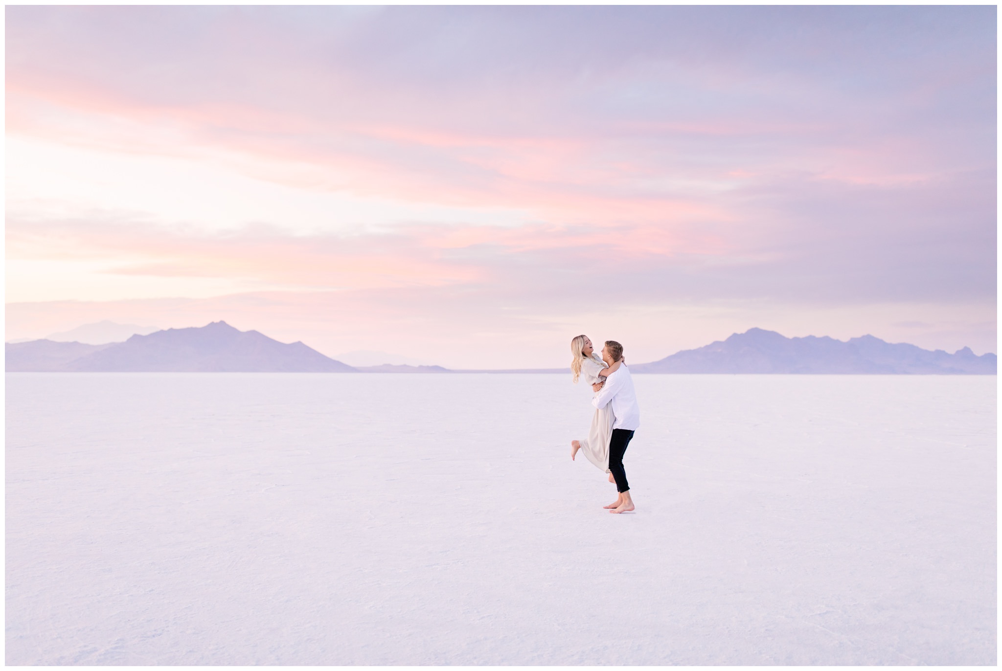 Cotton candy engagement shoot