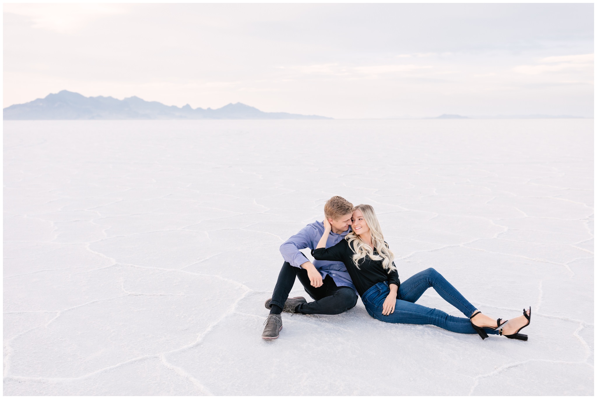 Bonneville Salt Flats Engagement shoot