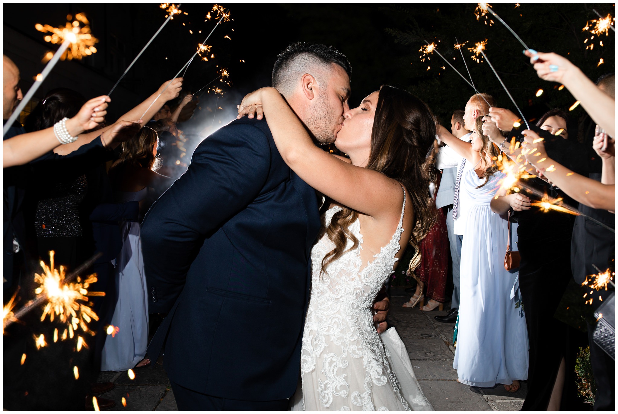 Sparkler exit at Sleepy Ridge Wedding Venue in Orem Utah