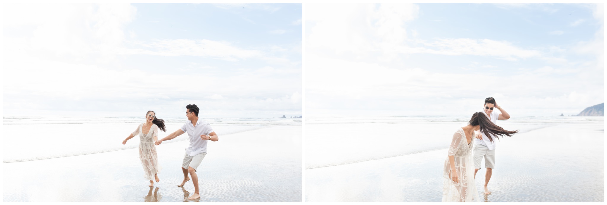 Running on the beach