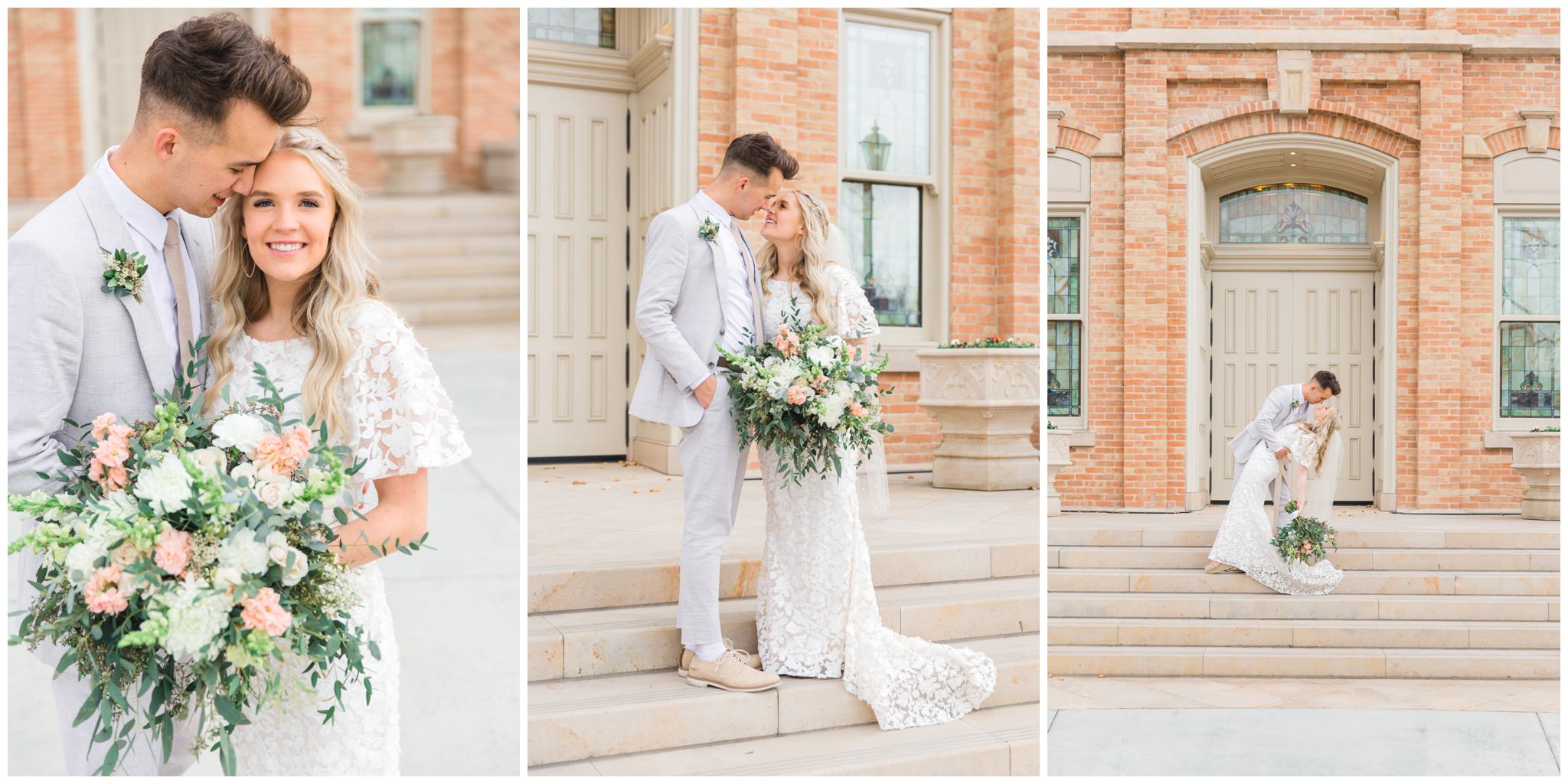 Bride and Groom formals at the Provo City Center Temple