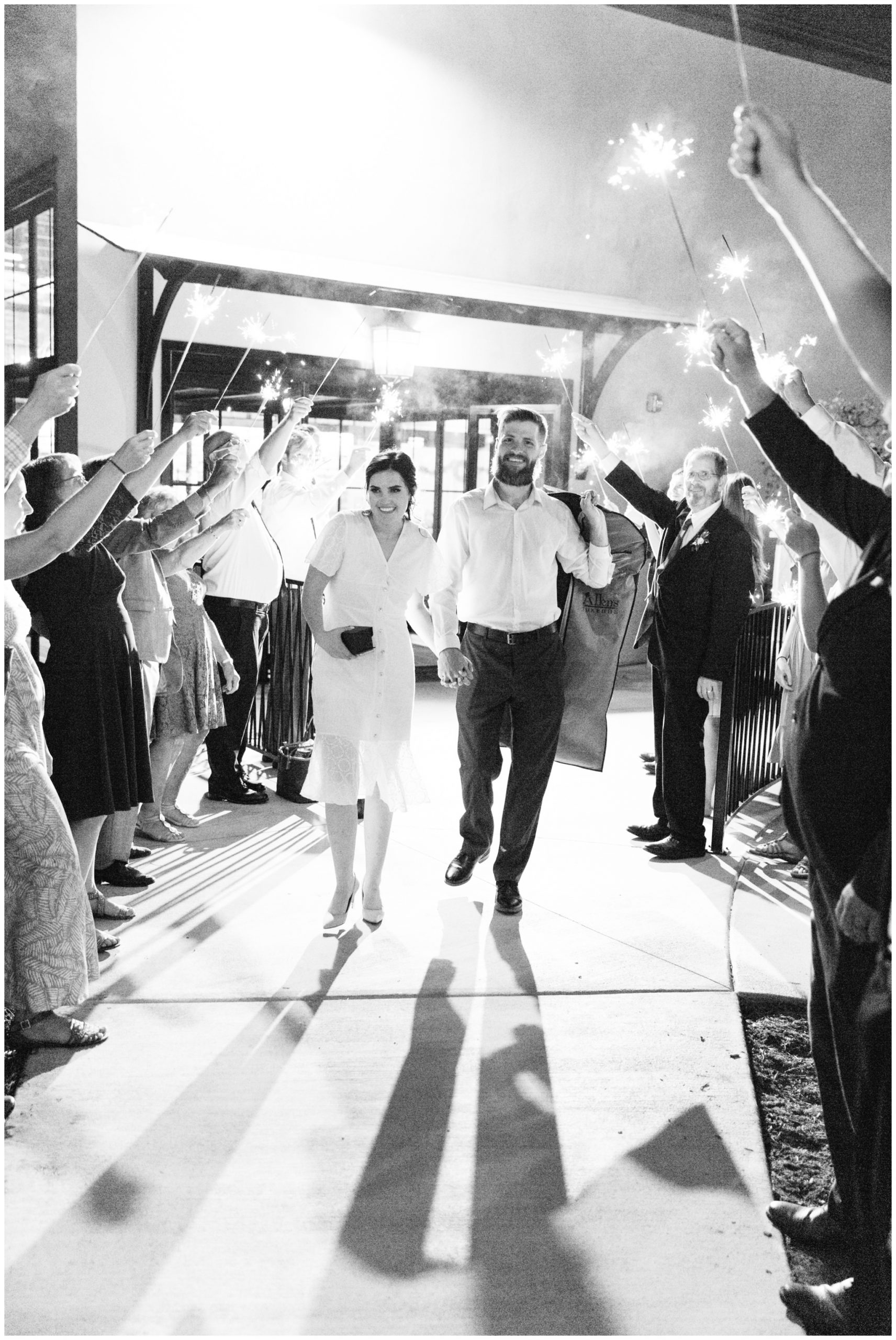 Sparkler exit at the Wild Oak Wedding Venue in Lindon, Utah