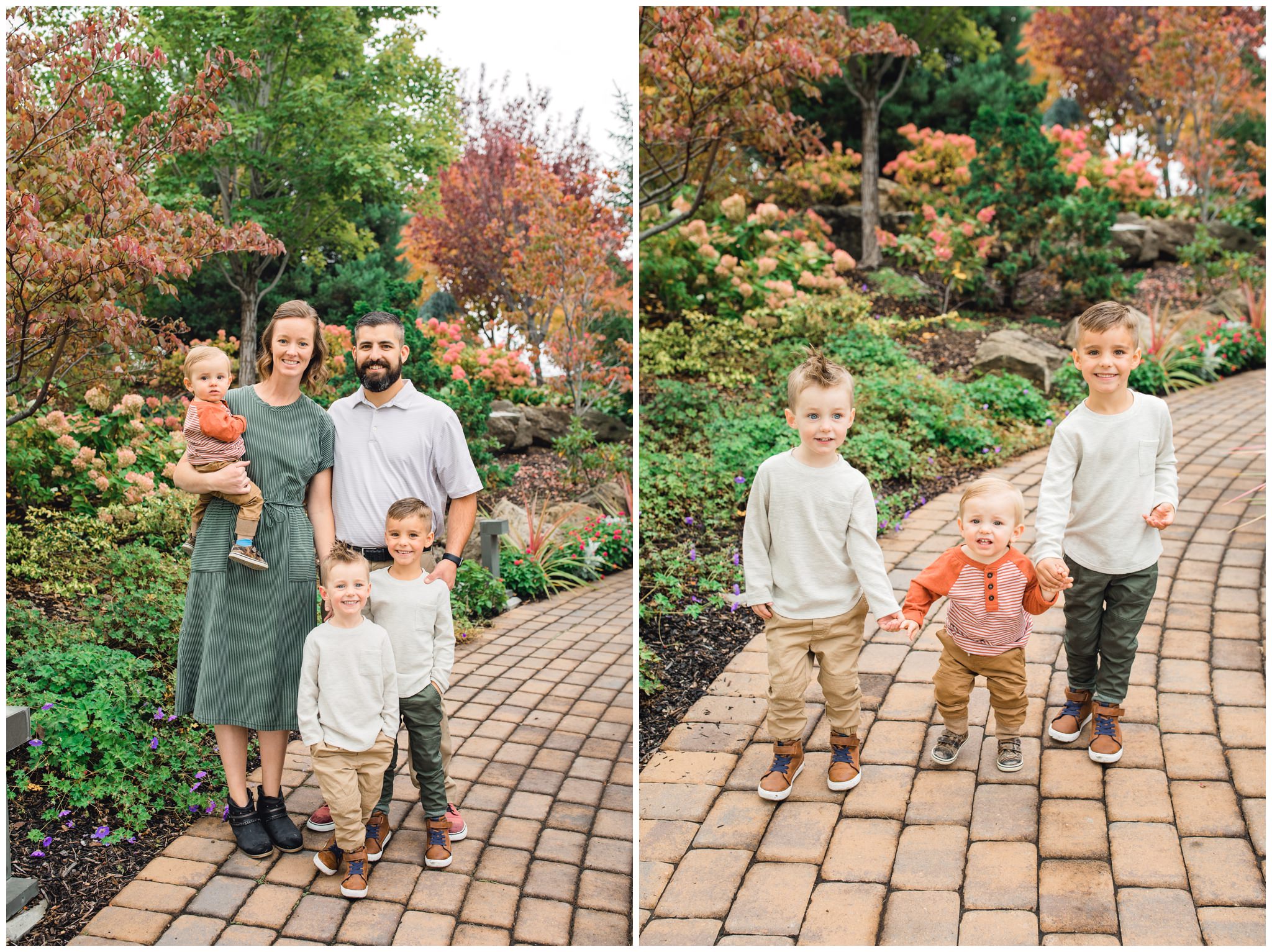 Family pictures in the fall in Idaho Falls